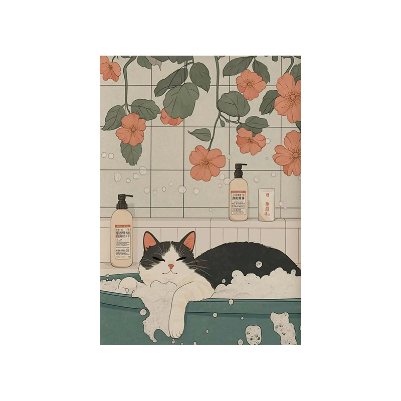昭和猫風呂-アメショー